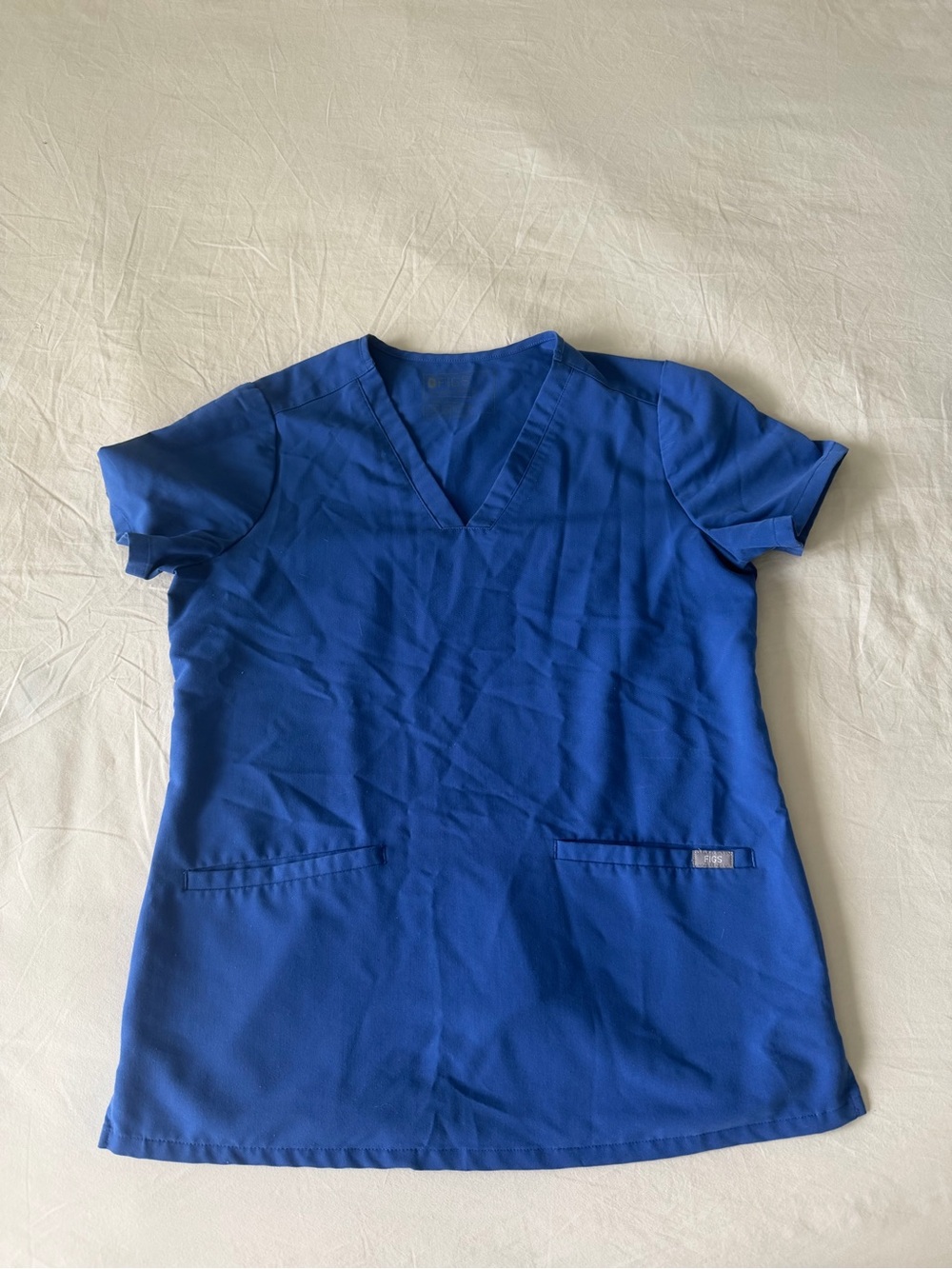 FIGS V-Neck Scrub Top in Royal Blue